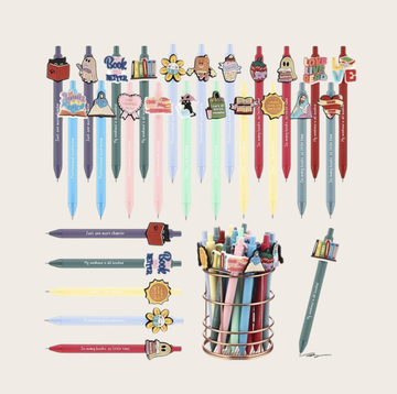Book theme charm pens