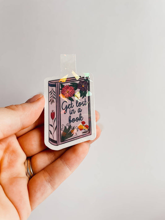 Get lost in a book -Floral Magnetic Bookmark
