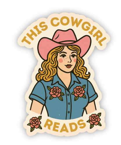 This Cowgirl Reads – Western Book Lover Sticker