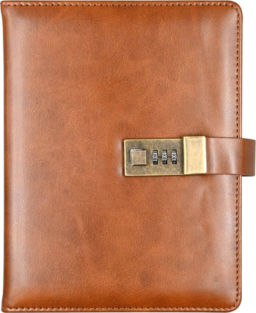 Braunes Notizbuch mit handgemachtem Verschluss