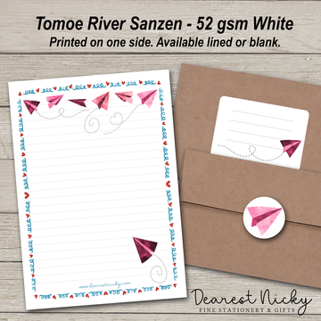 Paper Airplanes Stationery Set - 52gsm Tomoe River Paper