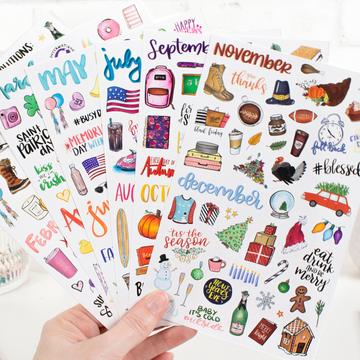 Vintage Holiday Sticker Pack (TOP SELLER)