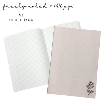 A5 | Blush Pink  Freely Noted + (416pg) | Tomoe River Paper Notebook