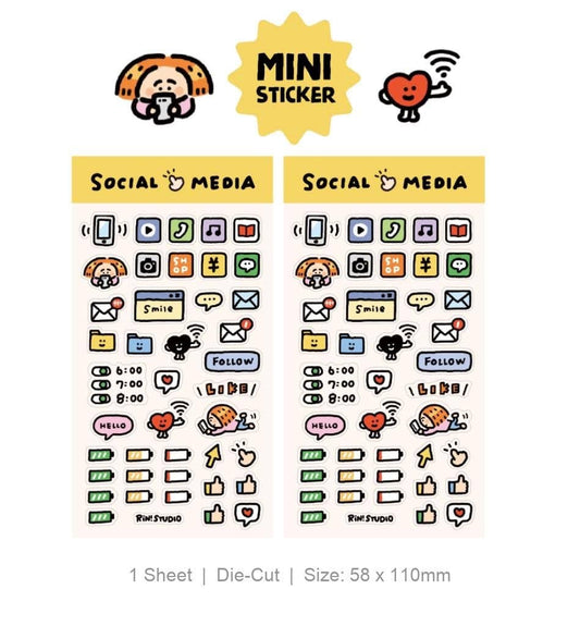 Mini Stickers - Coffee/Flower/Aloha/Halloween/Social Media/Dream/Childhood - RiN! Studio