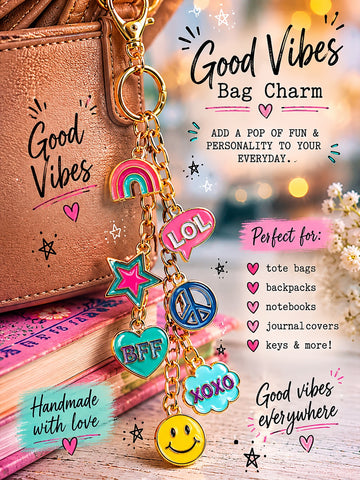 Good Vibes Bag Charm
