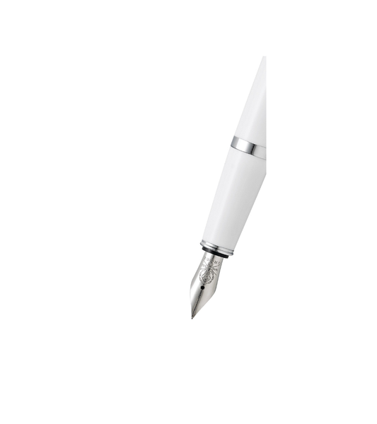 Bailey Light™ Polished White Resin Medium Nib Fountain Pen