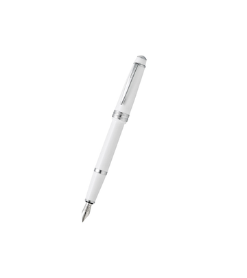 Bailey Light™ Polished White Resin Medium Nib Fountain Pen