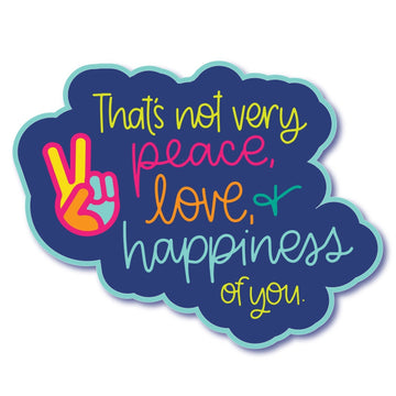 Peace Love and Happiness Aufkleber